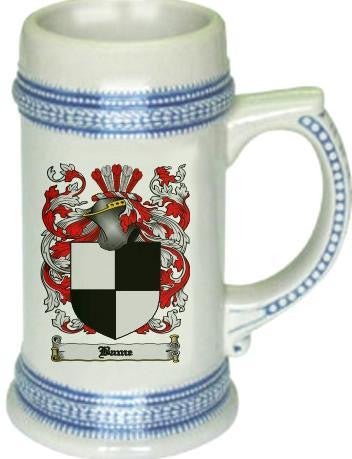 Bame family crest stein coat of arms tankard mug
