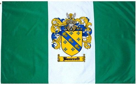 Bancroft family crest coat of arms flag