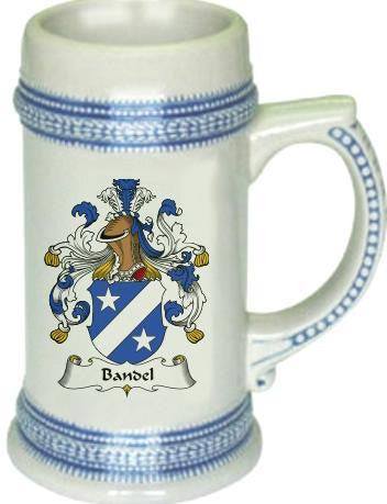 Bandel family crest stein coat of arms tankard mug