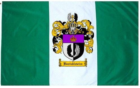 Baniukiewicz family crest coat of arms flag