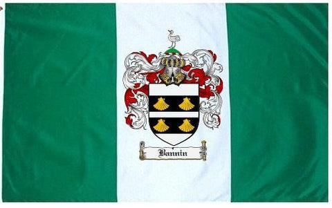 Bannin family crest coat of arms flag