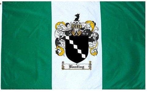 Banting family crest coat of arms flag