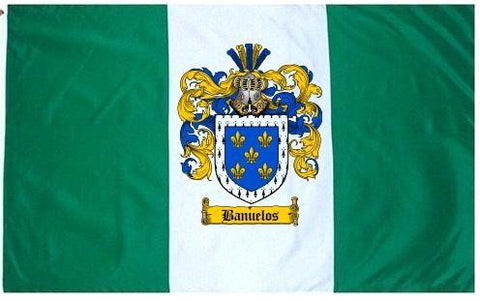 Banuelos family crest coat of arms flag