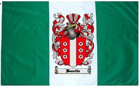 Banville family crest coat of arms flag