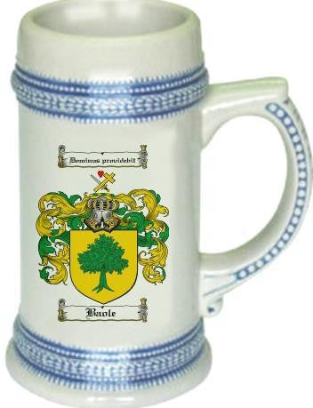 Baole family crest stein coat of arms tankard mug