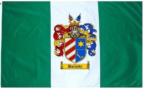 Barandy family crest coat of arms flag
