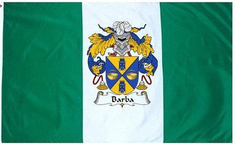 Barba family crest coat of arms flag