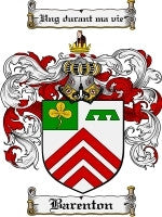 Barenton coat of arms family crest download