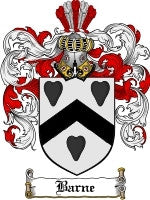 Barne coat of arms family crest download