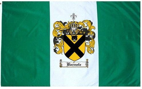 Barnete family crest coat of arms flag