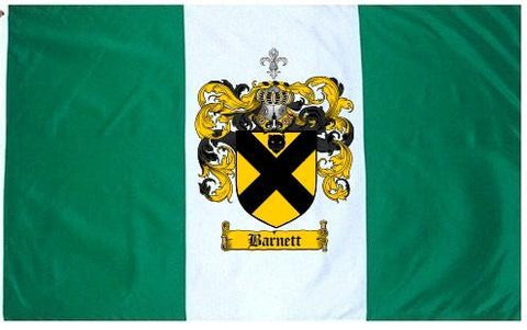 Barnett family crest coat of arms flag