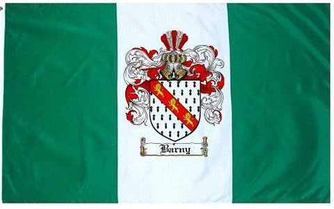 Barny family crest coat of arms flag