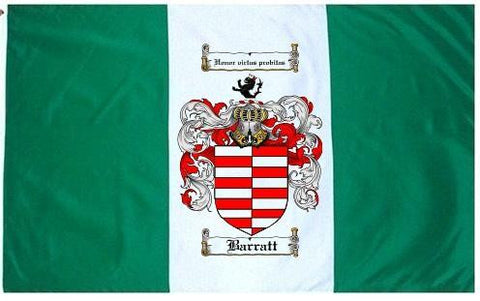 Barratt family crest coat of arms flag