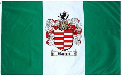 Barrett family crest coat of arms flag