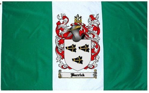 Barrick family crest coat of arms flag