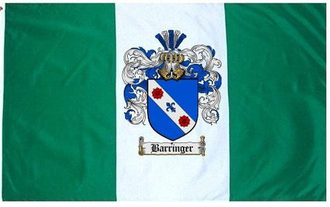 Barringer family crest coat of arms flag