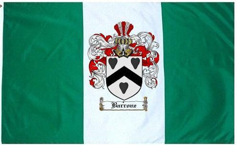 Barrone family crest coat of arms flag