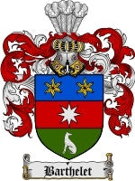 Barthelet coat of arms family crest download