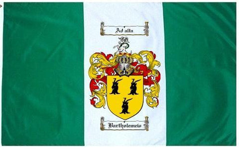 Bartholemew family crest coat of arms flag