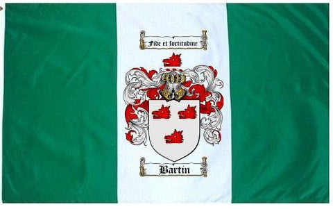 Bartin family crest coat of arms flag