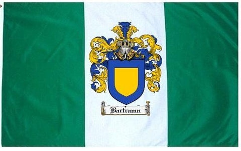 Bartramn family crest coat of arms flag