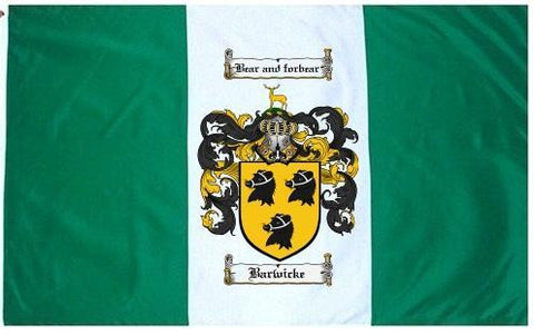 Barwicke family crest coat of arms flag