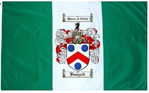 Basquill family crest coat of arms flag