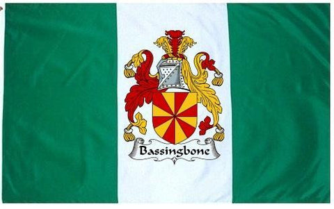 Bassingbone family crest coat of arms flag