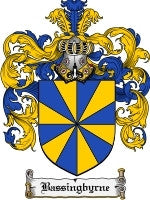 Bassingbyrne coat of arms family crest download