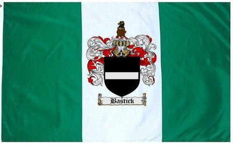 Bastick family crest coat of arms flag