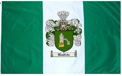 Bastida family crest coat of arms flag