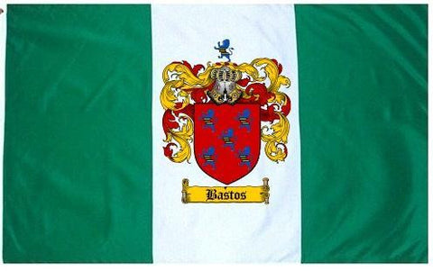 Bastos family crest coat of arms flag