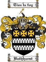 Bathhurst coat of arms family crest download