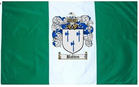 Batten family crest coat of arms flag