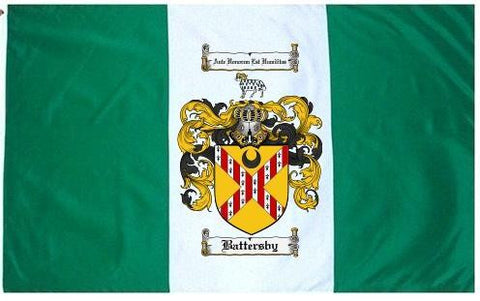 Battersby family crest coat of arms flag