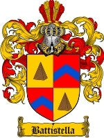 Battistella coat of arms family crest download