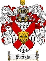 Battkin coat of arms family crest download