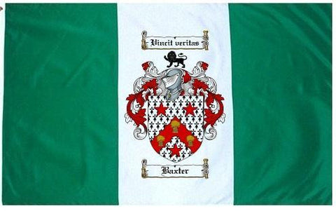 Baxter family crest coat of arms flag