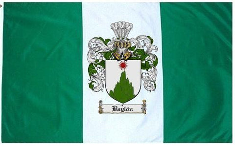 Baylon family crest coat of arms flag