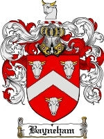 Bayneham coat of arms family crest download