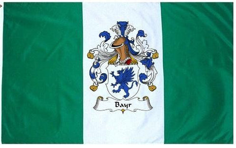 Bayr family crest coat of arms flag