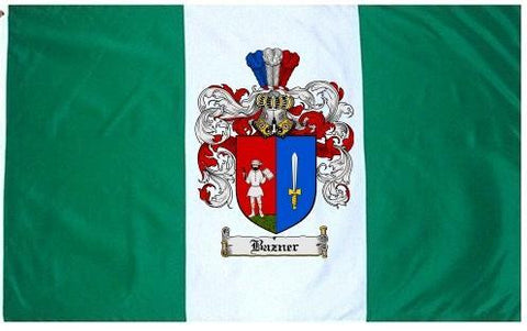 Bazner family crest coat of arms flag
