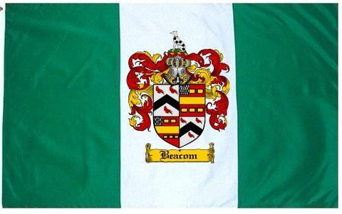 Beacom family crest coat of arms flag