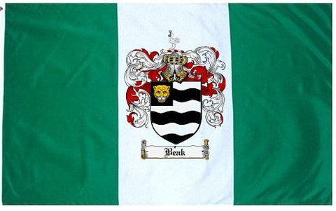 Beak family crest coat of arms flag