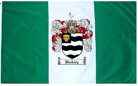 Beakley family crest coat of arms flag