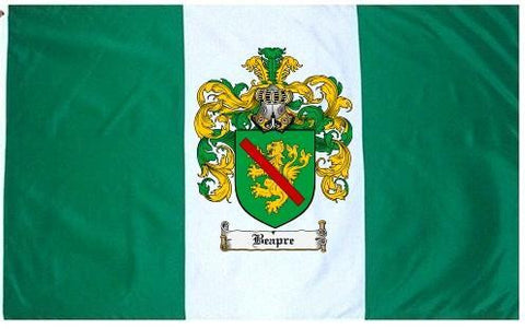 Beapre family crest coat of arms flag