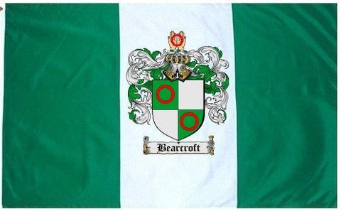 Bearcroft family crest coat of arms flag