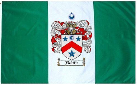 Beattie family crest coat of arms flag