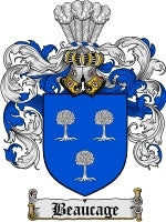 Beaucage coat of arms family crest download