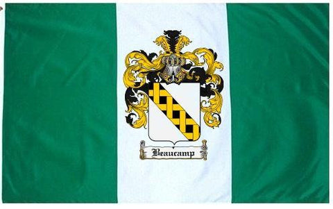 Beaucamp family crest coat of arms flag